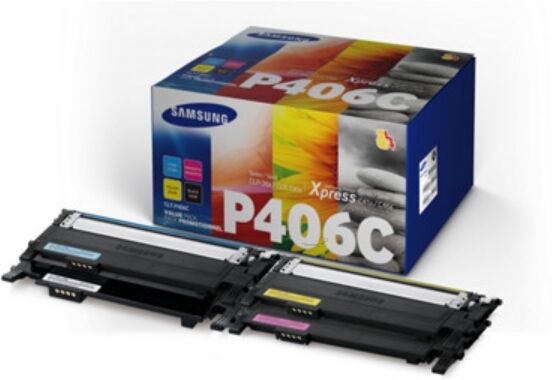 Samsung Original Samsung CLX-3300 Toner (C406 / CLT-P 406 C/ELS) multicolor, Inhalt: 1500pg + 3x1000pg