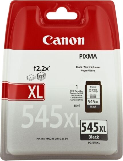 Canon Original Canon Pixma MG 2500 Series Tintenpatrone (PG-545 XL / 8286 B 004) schwarz, 400 Seiten, 5,75 Rp pro Seite, Inhalt: 15 ml