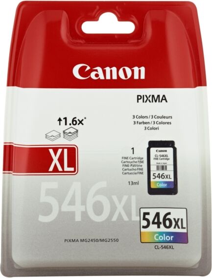 Canon Original Canon Pixma TS 3152 Tintenpatrone (CL-546 / 8289 B 004) farbe, 180 Seiten, 11,11 Rp pro Seite, Inhalt: 8 ml