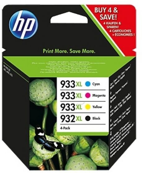 HP Original HP C2P42AE / 932XL/933XL Tintenpatrone multicolor Multipack (4 St.), Inhalt: 1000 pg + 3x825pg