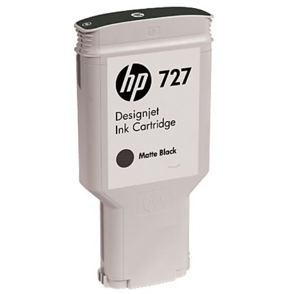 HP Original HP DesignJet T 2530 Tintenpatrone (727 / C1Q12A) mattschwarz, Inhalt: 300 ml - ersetzt Druckerpatrone 727 / C1Q12A für HP DesignJet T2530