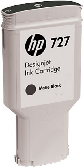 HP Original HP DesignJet T 1530 Tintenpatrone (727 / C1Q12A) mattschwarz, Inhalt: 300 ml - ersetzt Druckerpatrone 727 / C1Q12A für HP DesignJet T1530