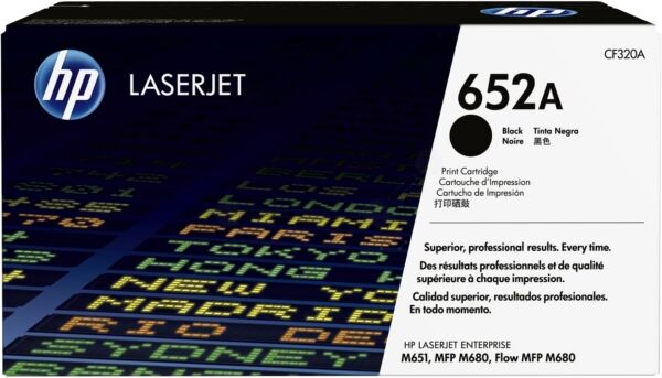 HP Original HP Color LaserJet Enterprise MFP M 680 f Toner (652A / CF 320 A) schwarz, 11.500 Seiten, 2,07 Rp pro Seite