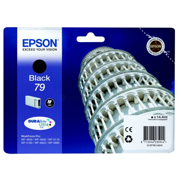 Epson Original Epson C 13 T 79114010 / 79 Tintenpatrone schwarz, 900 Seiten, 2,49 Rp pro Seite, Inhalt: 14 ml