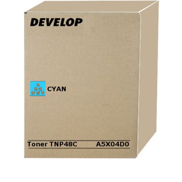 Develop Original Develop Ineo + 3850 FS Toner (TNP-48 C / A5X04D0) cyan, 10.000 Seiten, 0,47 Rp pro Seite