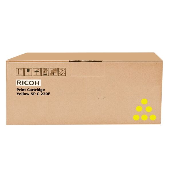 Ricoh Original Ricoh SP C 260 DNw Toner (407546) gelb, 1.600 Seiten, 5,01 Rp pro Seite - ersetzt Tonerkartusche 407546 für Ricoh SP C 260DNw