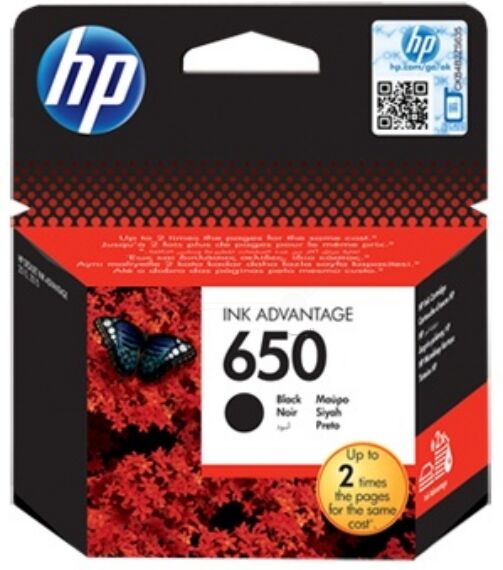 HP Original HP DeskJet Ink Advantage 2520 hc Tintenpatrone (650 / CZ 101 AE) schwarz, 360 Seiten, 3,71 Rp pro Seite, Inhalt: 13 ml