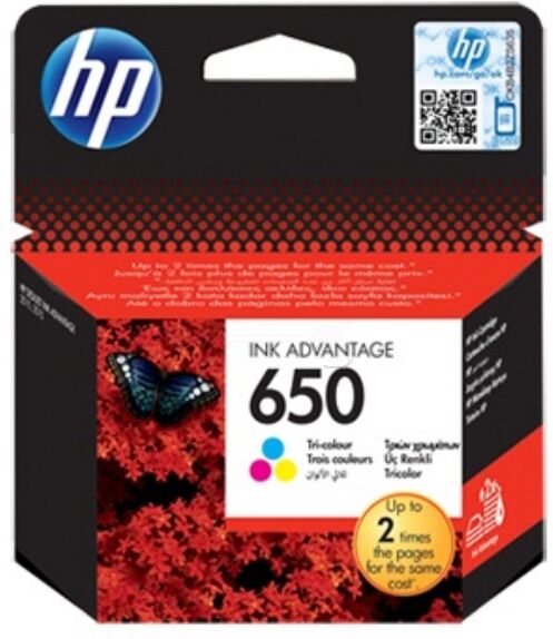 HP Original HP DeskJet Ink Advantage 4646 e-All-in-One Tintenpatrone (650 / CZ 102 AE) farbe, 200 Seiten, 5,6 Rp pro Seite