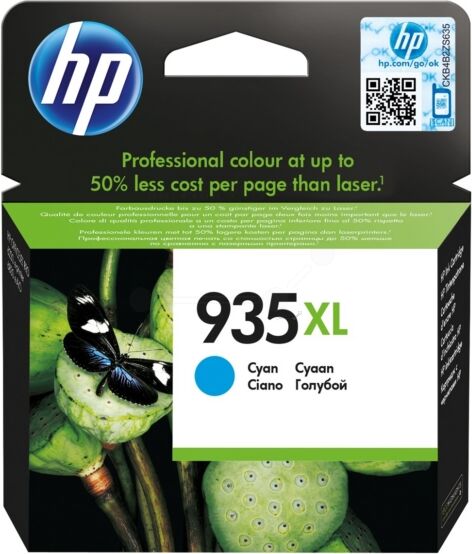 HP Original HP 935XL / C2P24AE Tintenpatrone cyan, 825 Seiten, 2,39 Rp pro Seite, Inhalt: 9 ml - ersetzt HP 935XL / C2P24AE Druckerpatrone