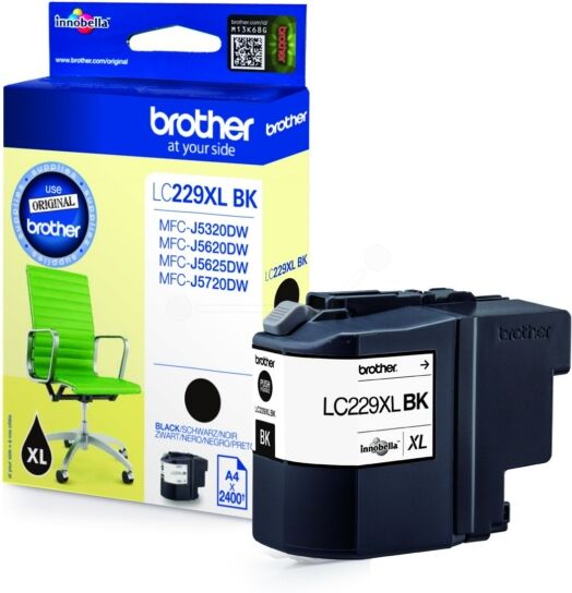 Brother Original Brother MFC-J 5620 DW Tintenpatrone (LC-229 XL BK) schwarz, 2.400 Seiten, 1,18 Rp pro Seite, Inhalt: 48 ml