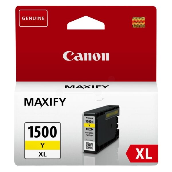 Canon Original Canon Maxify MB 2300 Series Tintenpatrone (PGI-1500 XLY / 9195 B 001) gelb, 935 Seiten, 1,7 Rp pro Seite, Inhalt: 12 ml