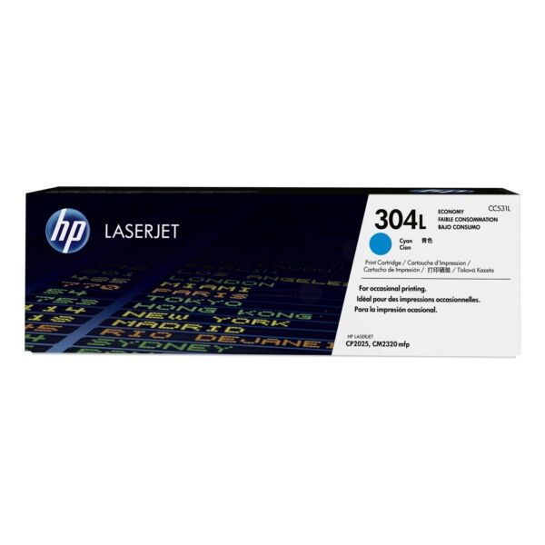 HP Original HP Color LaserJet CM 2320 WB MFP Toner (304L / CC 531 L) cyan, 1.400 Seiten, 6,81 Rp pro Seite