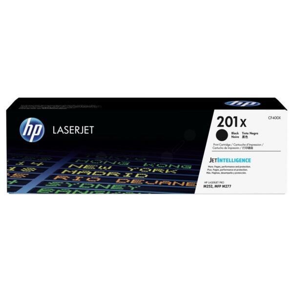 HP Original HP Color LaserJet Pro M 252 n Toner (201X / CF 400 X) schwarz, 2.800 Seiten, 3,44 Rp pro Seite