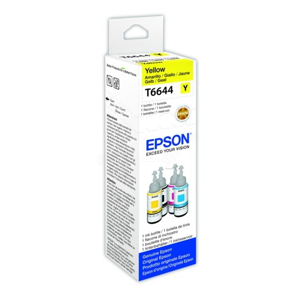 Epson Original Epson EcoTank L 382 Tintenpatrone (664 / C 13 T 664440) gelb, 6.500 Seiten, 0,13 Rp pro Seite, Inhalt: 70 ml