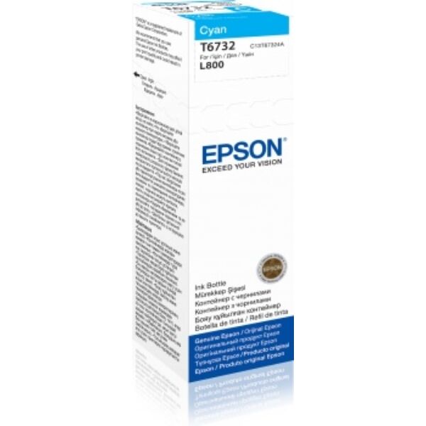 Epson Original Epson T6732 / C 13 T 67324A Tintenpatrone cyan, Inhalt: 70 ml - ersetzt Epson T6732 / C13T67324A Druckerpatrone