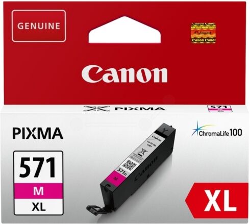 Canon Original Canon Pixma MG 6850 Series Tintenpatrone (CLI-571 MXL / 0333 C 001) magenta, 650 Seiten, 2,43 Rp pro Seite, Inhalt: 11 ml