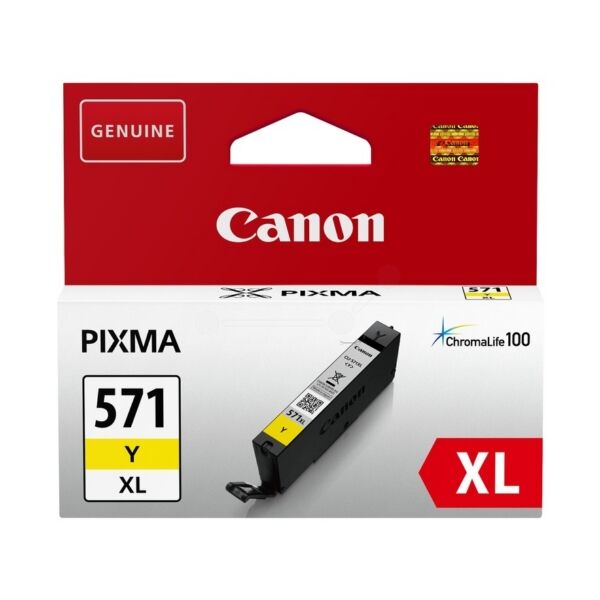 Canon Original Canon Pixma TS 6040 Tintenpatrone (CLI-571 YXL / 0334 C 004) gelb, 680 Seiten, 2,67 Rp pro Seite, Inhalt: 11 ml