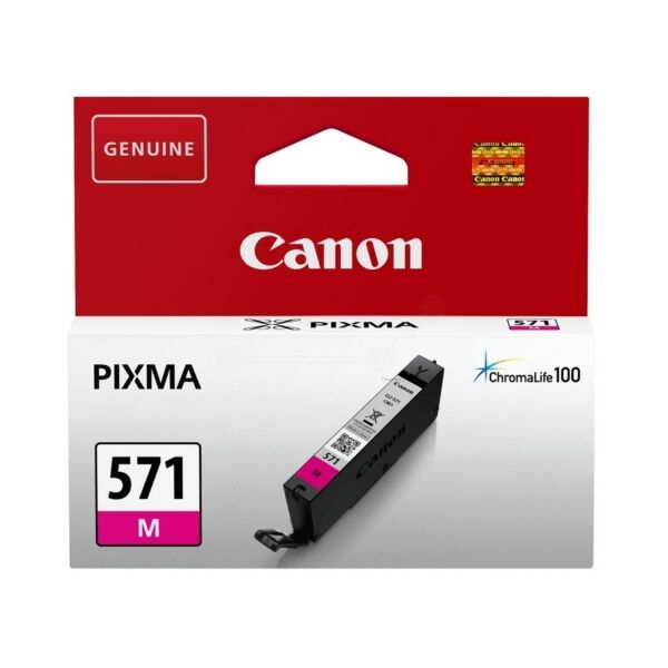 Canon Original Canon Pixma TS 8052 Tintenpatrone (CLI-571 M / 0387 C 001) magenta, 297 Seiten, 4,16 Rp pro Seite, Inhalt: 7 ml