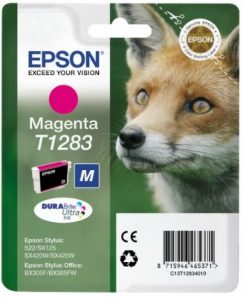 Epson Original Epson Stylus SX 438 W Tintenpatrone (T1283 / C 13 T 12834012) magenta, 140 Seiten, 7,64 Rp pro Seite, Inhalt: 3 ml