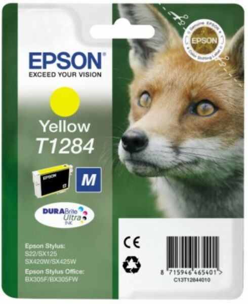 Epson Original Epson Stylus SX 440 Series Tintenpatrone (T1284 / C 13 T 12844022) gelb, 225 Seiten, 5,2 Rp pro Seite, Inhalt: 3 ml