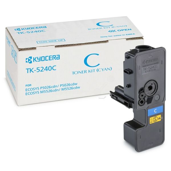 Kyocera Original Kyocera ECOSYS M 5526 cdw Toner (TK-5240 C / 1T02R7CNL0) cyan, 3.000 Seiten, 3,18 Rp pro Seite