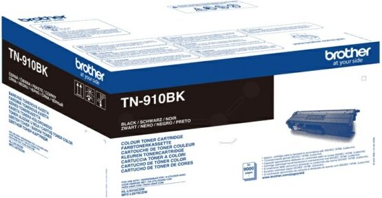 Brother Original Brother HL-L 9310 CDW Toner (TN-910 BK) schwarz, 9.000 Seiten, 1,22 Rp pro Seite - ersetzt Tonerkartusche TN910BK für Brother HL-L 9310CDW