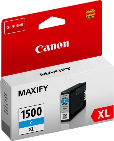 Canon Original Canon Maxify MB 2755 Tintenpatrone (PGI-1500 XLC / 9193 B 004) cyan, 1.020 Seiten, 1,55 Rp pro Seite, Inhalt: 12 ml