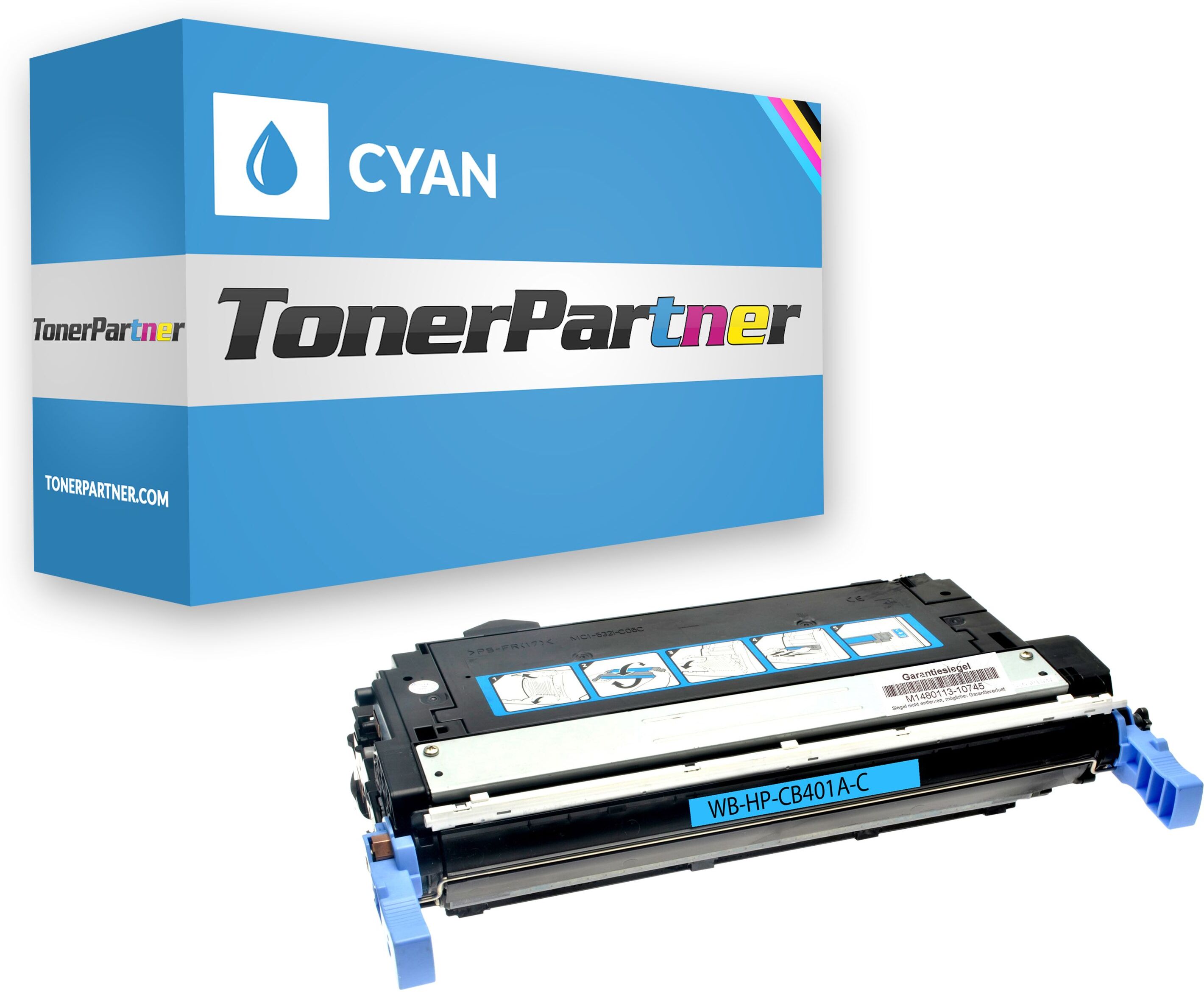 TonerPartner Kompatibel zu HP CB 401 A / 642A Toner cyan, 7.500 Seiten, 1,35 Rp pro Seite - ersetzt HP CB401A / 642A Tonerkartusche von TonerPartner