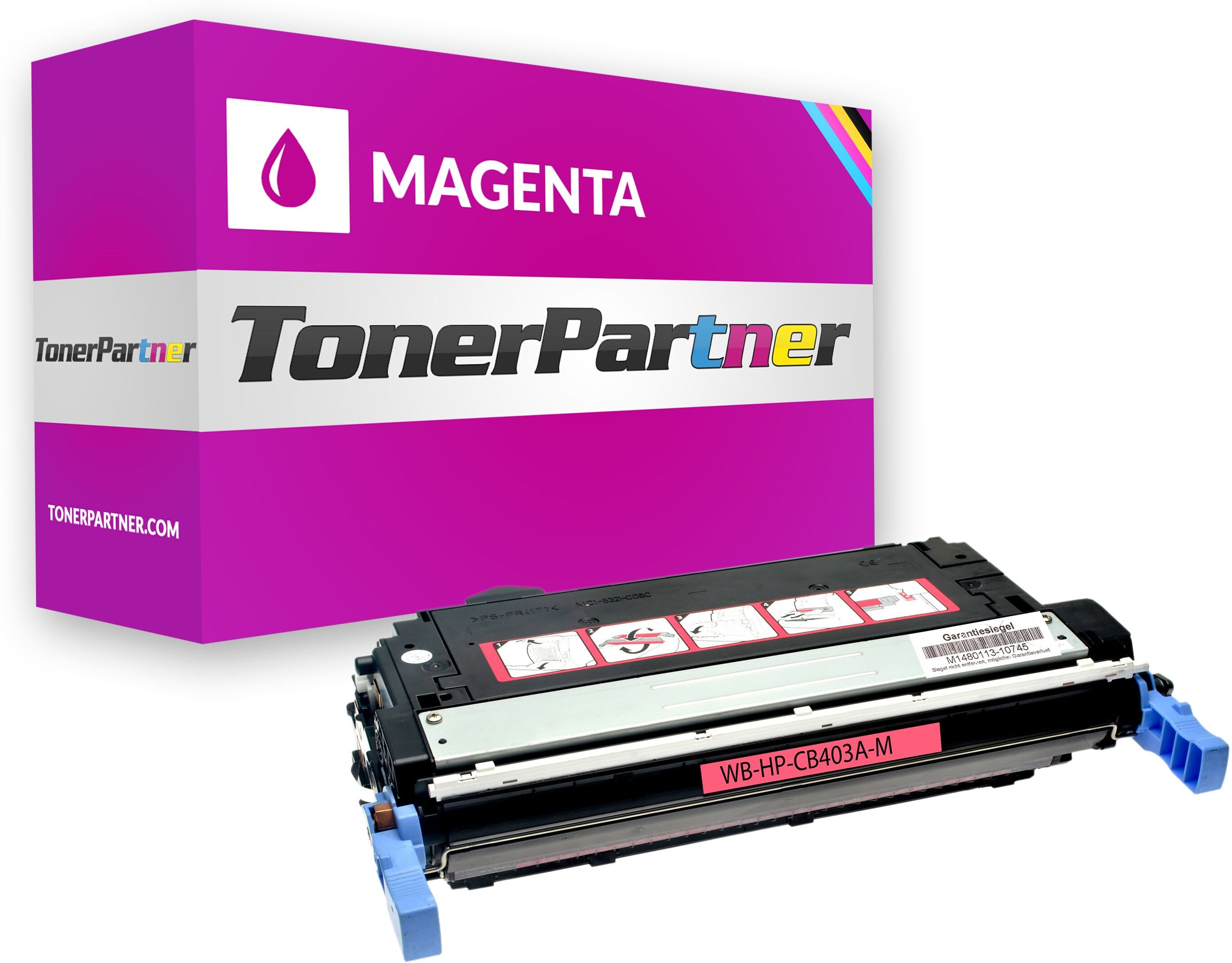 TonerPartner Kompatibel zu HP CB 403 A / 642A Toner magenta, 7.500 Seiten, 1,38 Rp pro Seite - ersetzt HP CB403A / 642A Tonerkartusche von TonerPartner