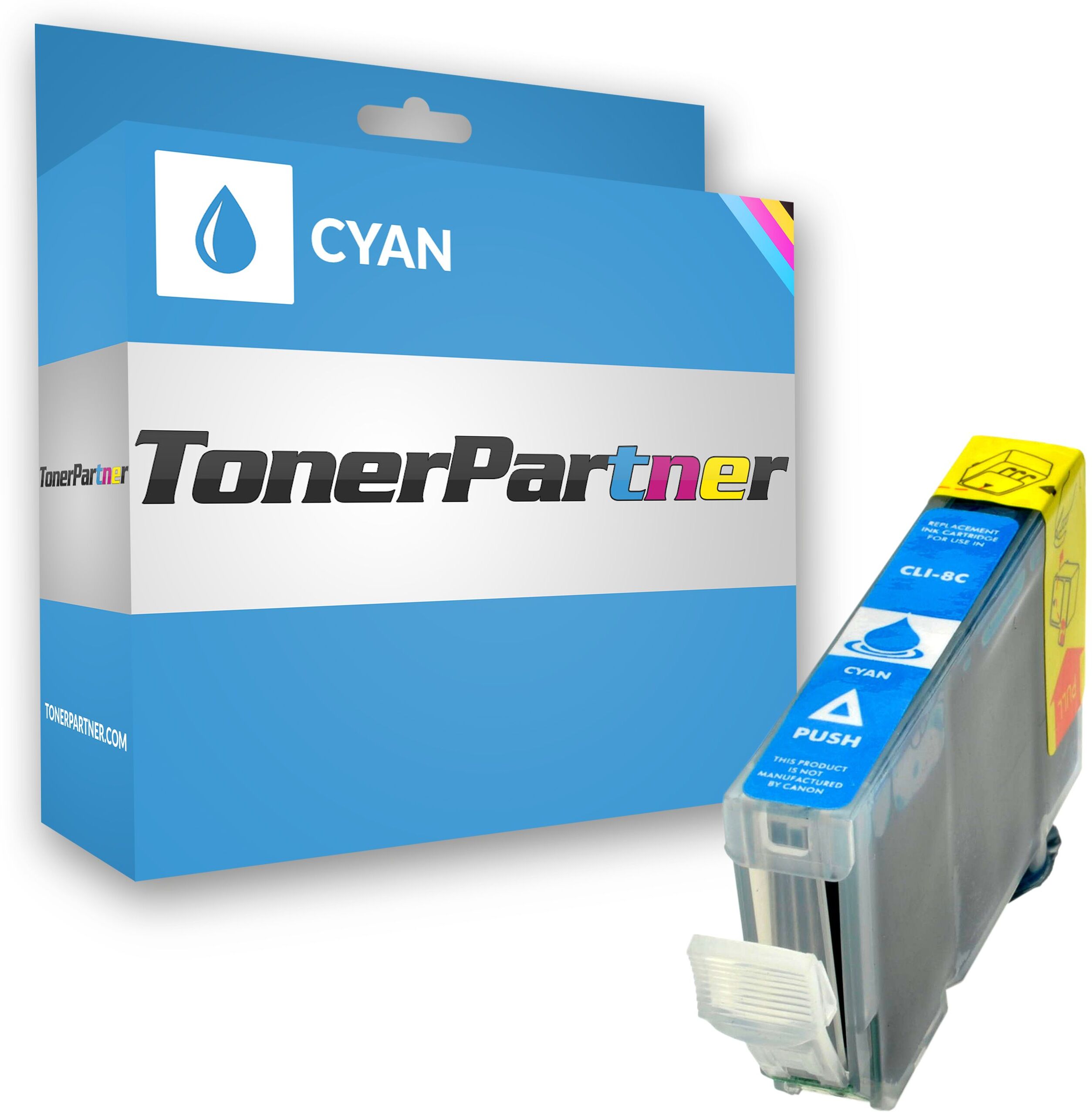 TonerPartner Kompatibel zu Canon Pixma IP 4200 Series Tintenpatrone (CLI-8 C / 0621 B 001) cyan, 800 Seiten, 0,71 Rp pro Seite, Inhalt: 12 ml von TonerPartner