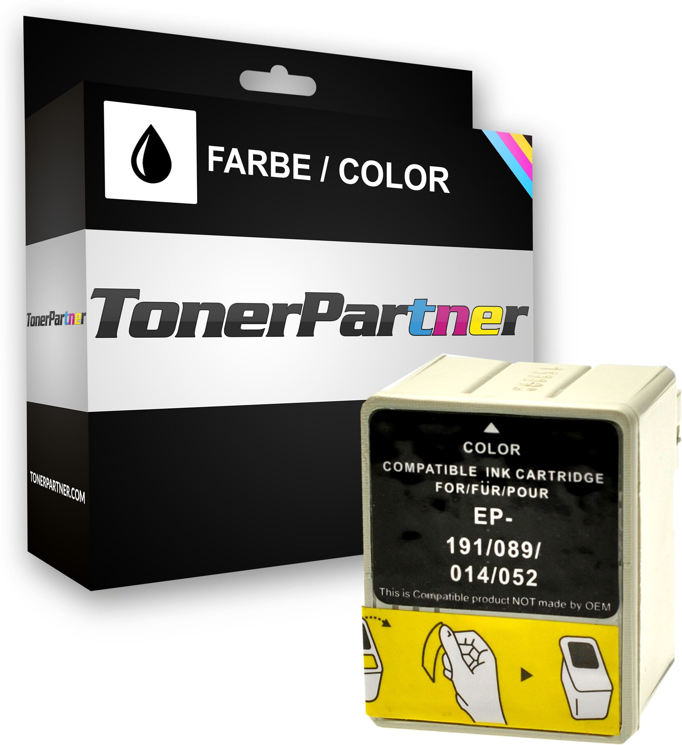 TonerPartner Kompatibel zu Epson Machjet 600 C Tintenpatrone (T0520 / C 13 T 05204010) farbe, 320 Seiten, 1,7 Rp pro Seite, Inhalt: 24 ml von TonerPartner