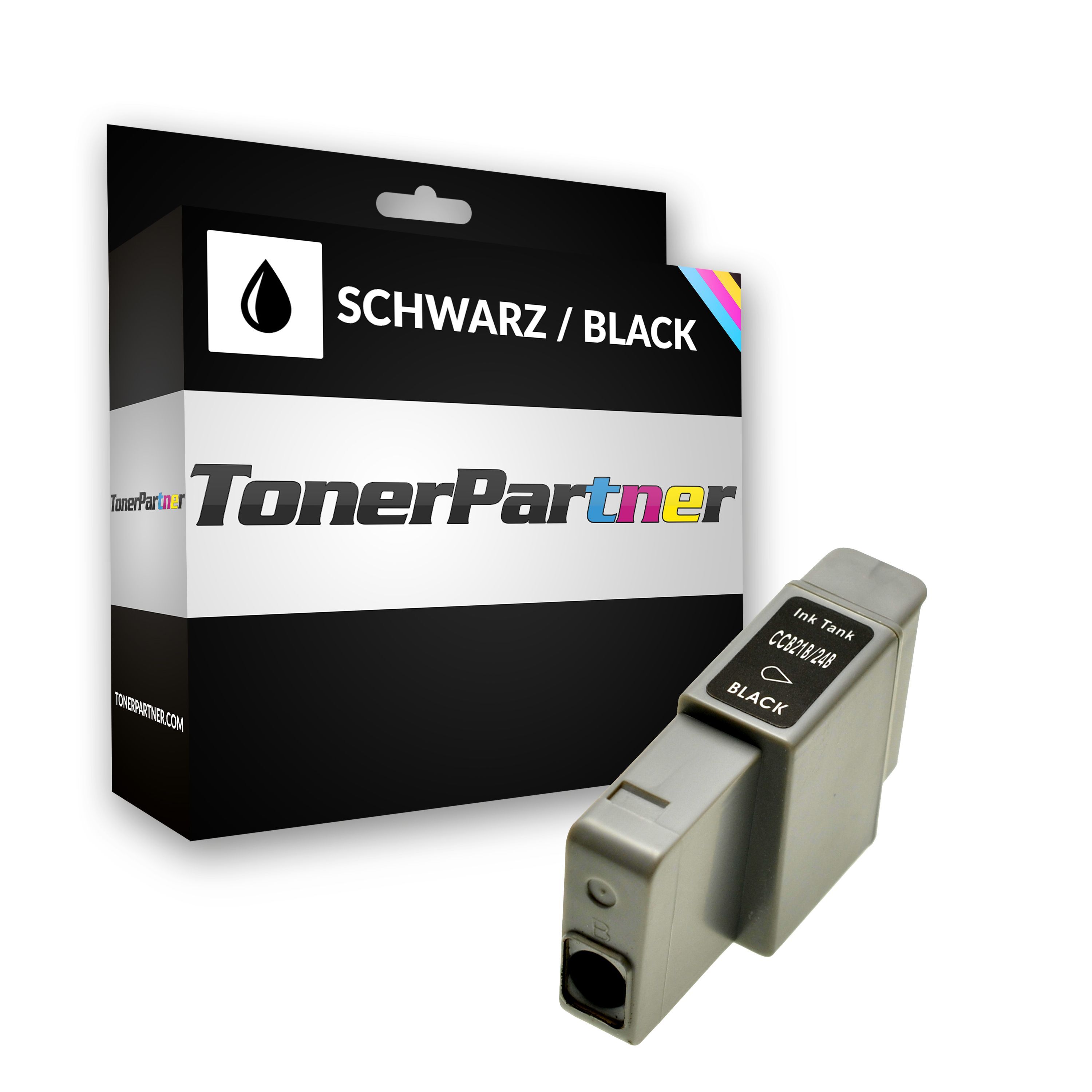 TonerPartner Kompatibel zu Calcomp Techjet Designer 720 C Tintenpatrone (BCI-21 BK / 0954 A 002) schwarz, 240 Seiten, 1,44 Rp pro Seite von TonerPartner