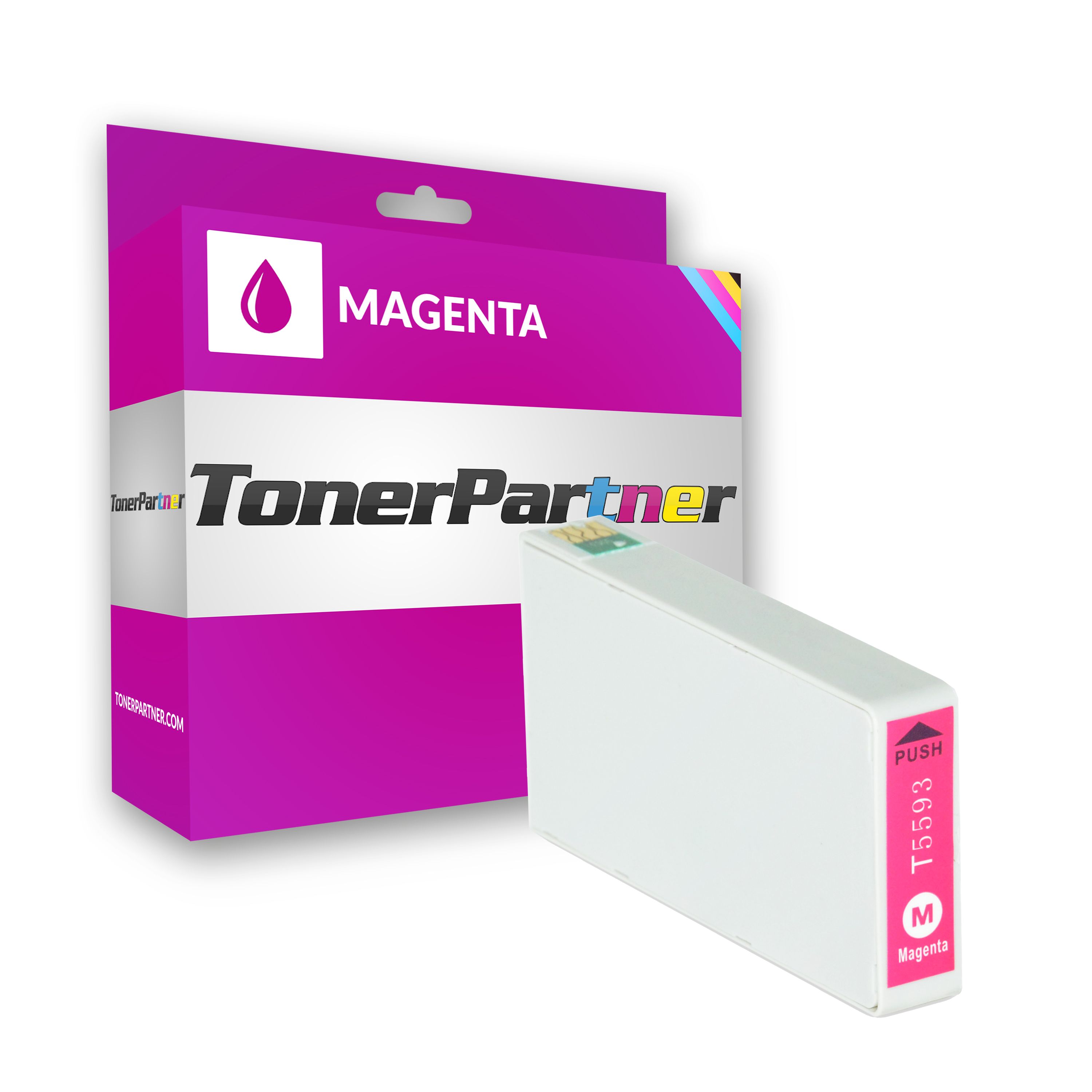 TonerPartner Kompatibel zu Epson C 13 T 55934010 / T5593 Tintenpatrone magenta, Inhalt: 17 ml - ersetzt Epson C13T55934010 / T5593 Druckerpatrone von TonerPartner