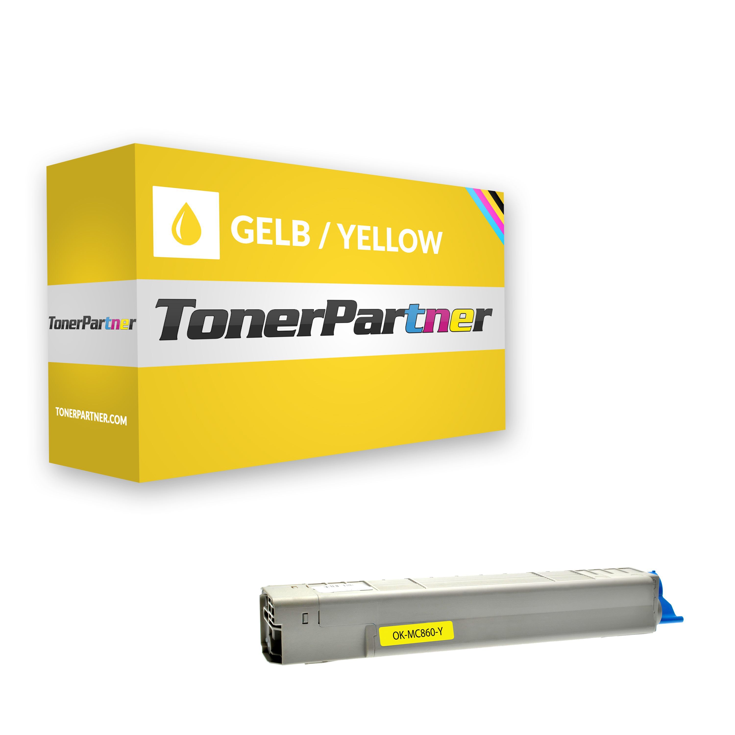 TonerPartner Kompatibel zu OKI MC 860 CDTN Toner (44059209) gelb, 10.000 Seiten, 0,91 Rp pro Seite von TonerPartner