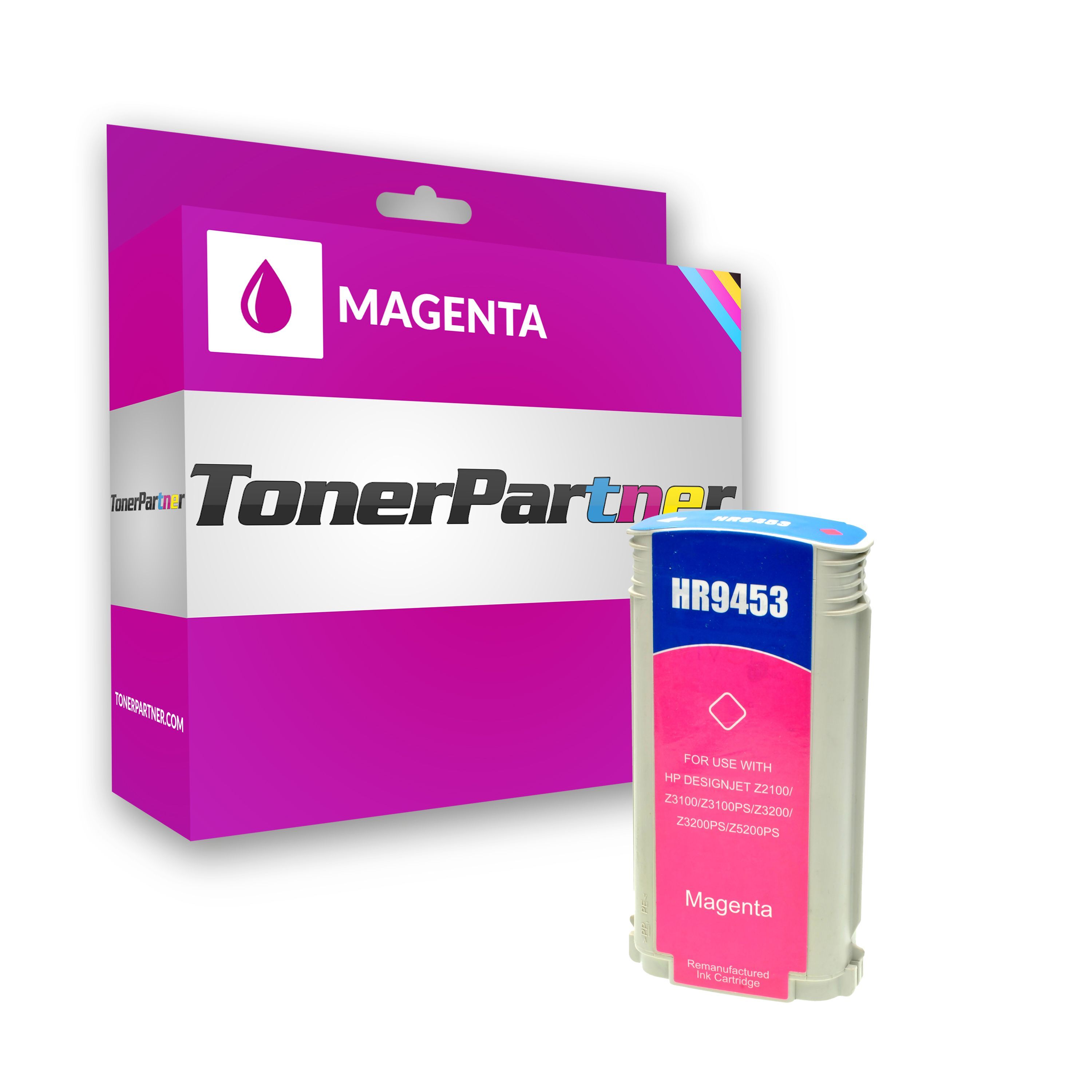 TonerPartner Kompatibel zu HP DesignJet Z 3200 24 Inch Tintenpatrone (70 / C 9453 A) magenta, Inhalt: 130 ml von TonerPartner