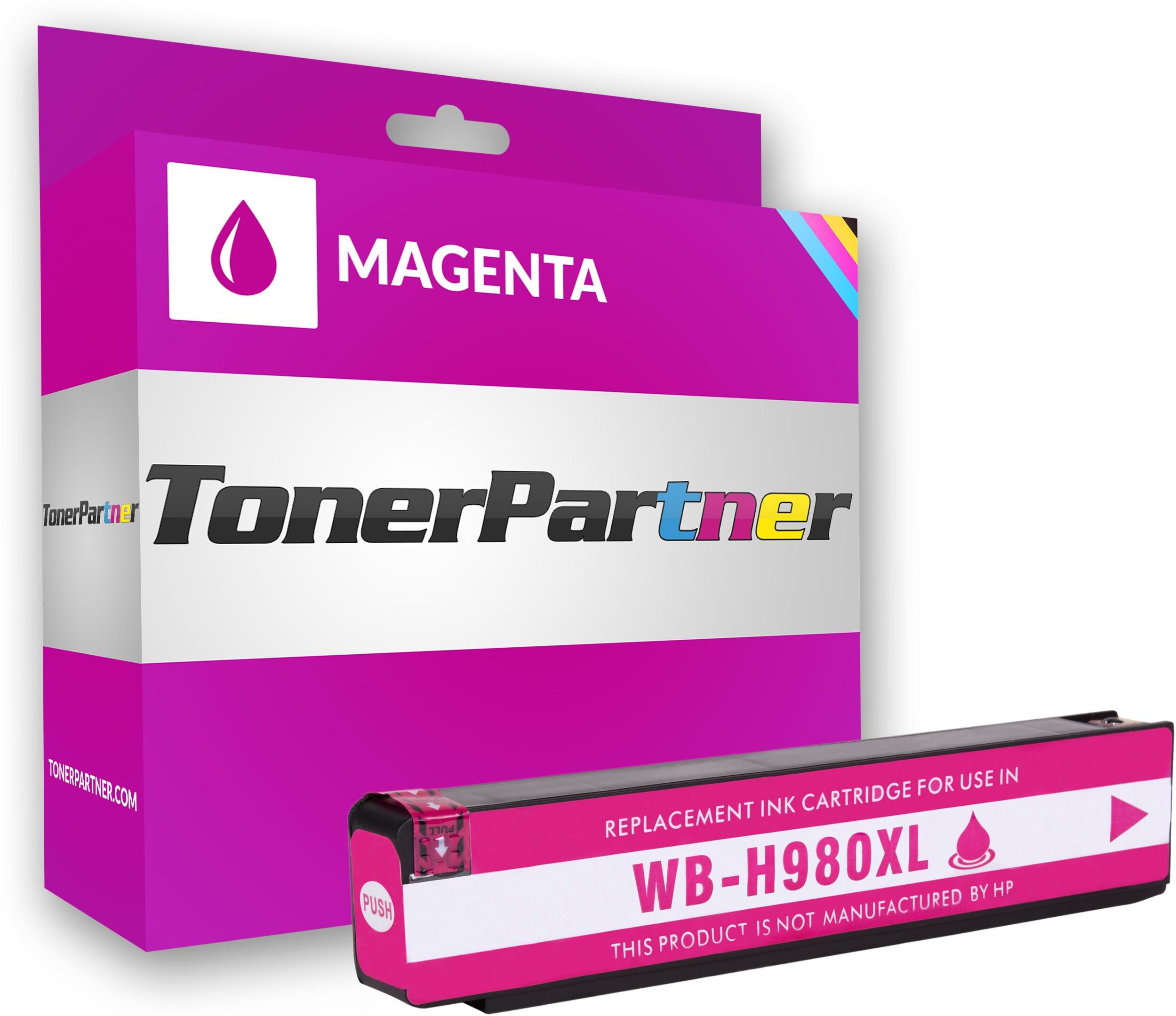 TonerPartner Kompatibel zu HP OfficeJet Enterprise Color X 585 dn MFP Tintenpatrone (980 / D8J08A) magenta, 6.600 Seiten, 0,84 Rp pro Seite von TonerPartner