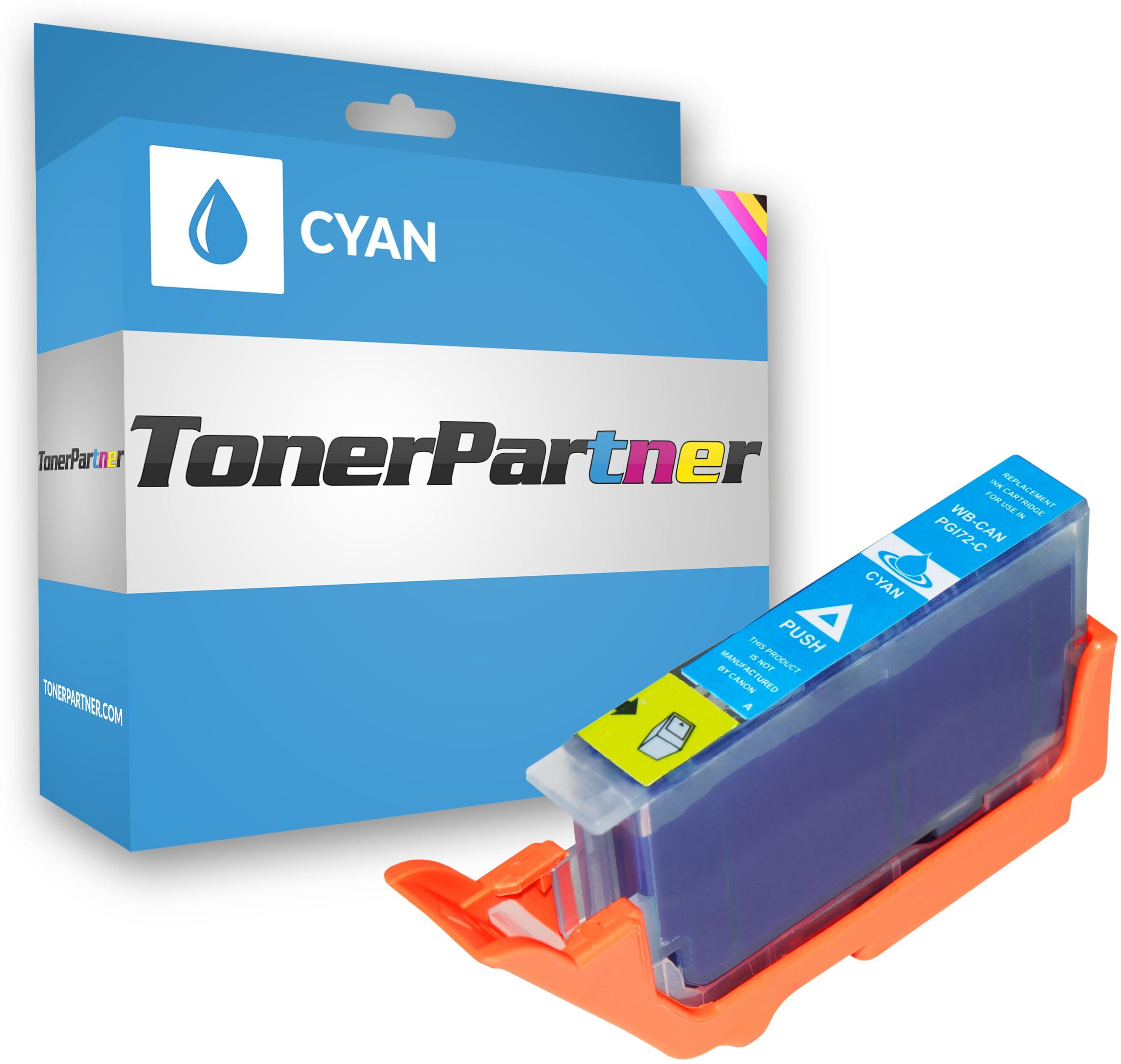 TonerPartner Kompatibel zu Canon Pixma Pro 10 S Tintenpatrone (PGI-72 C / 6404 B 001) cyan, 452 Seiten, 1,28 Rp pro Seite, Inhalt: 13 ml von TonerPartner