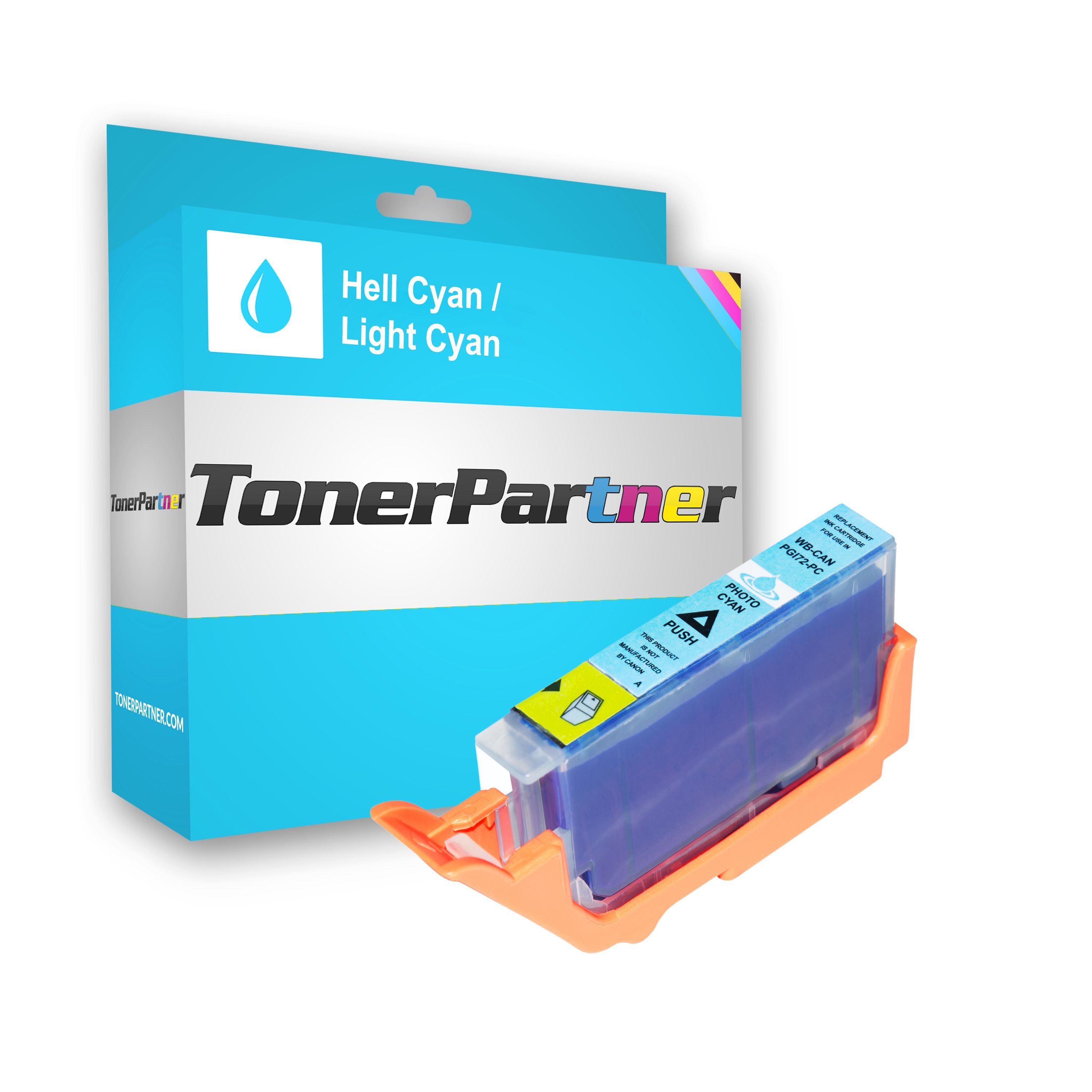 TonerPartner Kompatibel zu Canon Pixma Pro 10 Tintenpatrone (PGI-72 PC / 6407 B 001) photocyan, 346 Seiten, 1,68 Rp pro Seite, Inhalt: 13 ml von TonerPartner