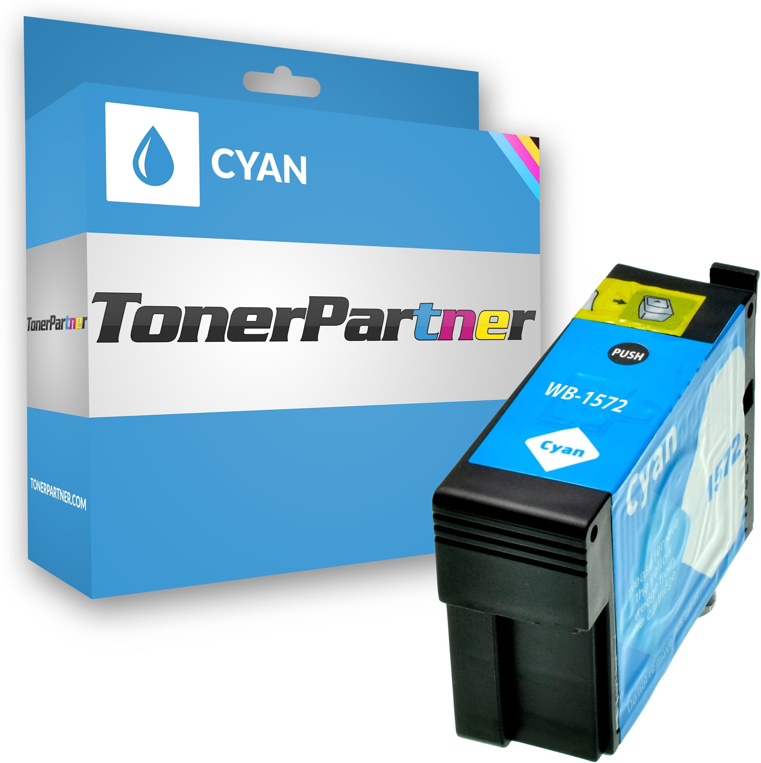 TonerPartner Kompatibel zu Epson C 13 T 15724010 / T1572 Tintenpatrone cyan, Inhalt: 32 ml - ersetzt Epson C13T15724010 / T1572 Druckerpatrone von TonerPartner