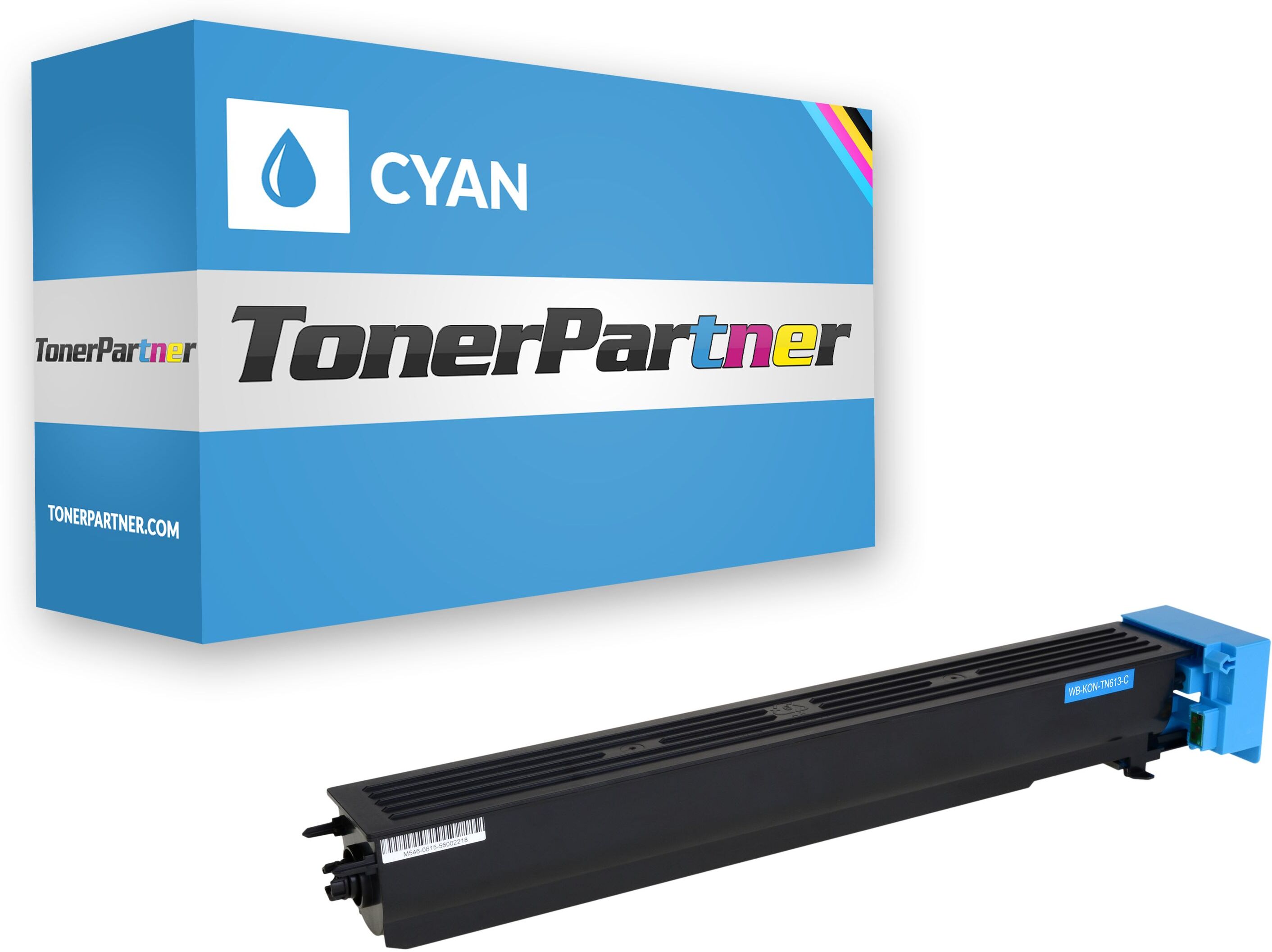 TonerPartner Kompatibel zu Konica Minolta Bizhub C 652 DS Toner (TN-613 C / A0TM450) cyan, 30.000 Seiten, 0,25 Rp pro Seite von TonerPartner