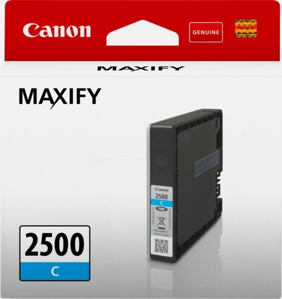 Canon Original Canon Maxify MB 5400 Series Tintenpatrone (PGI-2500 C / 9301 B 001) cyan, 700 Seiten, 2,54 Rp pro Seite, Inhalt: 9 ml