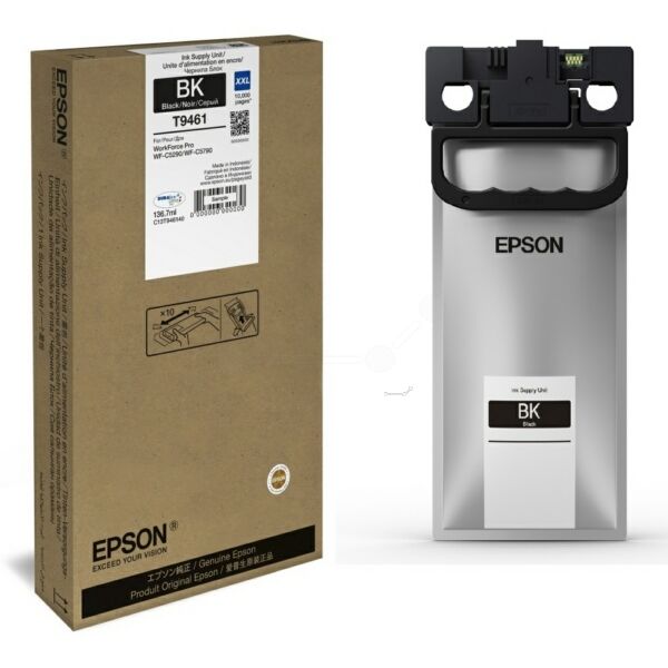 Epson Original Epson WorkForce Pro WF-C 5290 RDW Tintenpatrone (T9461 / C 13 T 946140) schwarz, 10.000 Seiten, 1,05 Rp pro Seite, Inhalt: 136 ml