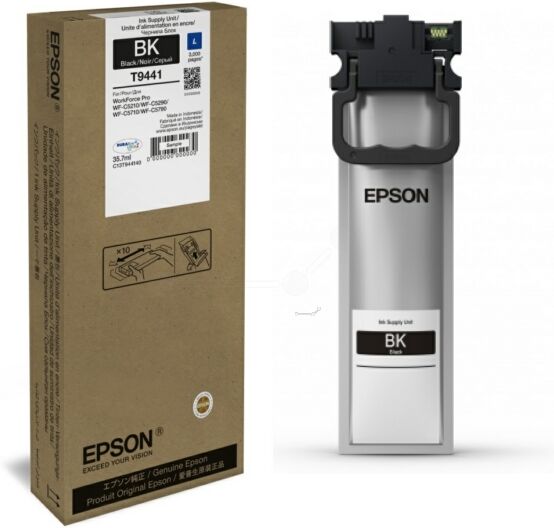 Epson Original Epson WorkForce WF-C 5215 DW Tintenpatrone (T9441 / C 13 T 944140) schwarz, 3.000 Seiten, 1,43 Rp pro Seite, Inhalt: 35 ml