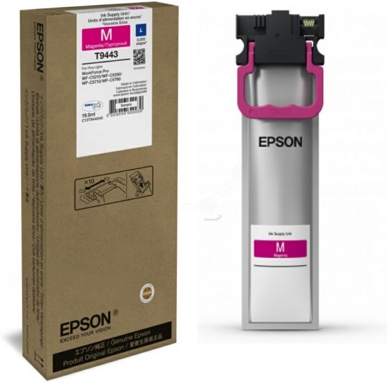 Epson Original Epson WorkForce WF-C 5215 DW Tintenpatrone (T9443 / C 13 T 944340) magenta, 3.000 Seiten, 1,78 Rp pro Seite, Inhalt: 19 ml