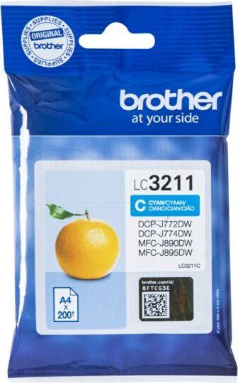 Brother Original Brother DCP-J 770 Series Tintenpatrone (LC-3211 C) cyan, 200 Seiten, 3,53 Rp pro Seite