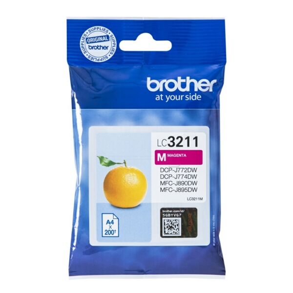 Brother Original Brother MFC-J 497 DW Tintenpatrone (LC-3211 M) magenta, 200 Seiten, 3,53 Rp pro Seite