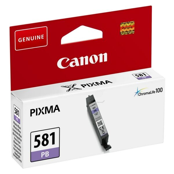 Canon Original Canon Pixma TS 8350 Series Tintenpatrone (CLI-581 PB / 2107 C 001) blau, 1.660 Seiten, 0,69 Rp pro Seite, Inhalt: 5 ml