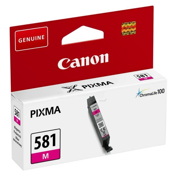 Canon Original Canon Pixma TS 8240 Tintenpatrone (CLI-581 M / 2104 C 001) magenta, 223 Seiten, 5,2 Rp pro Seite, Inhalt: 5 ml
