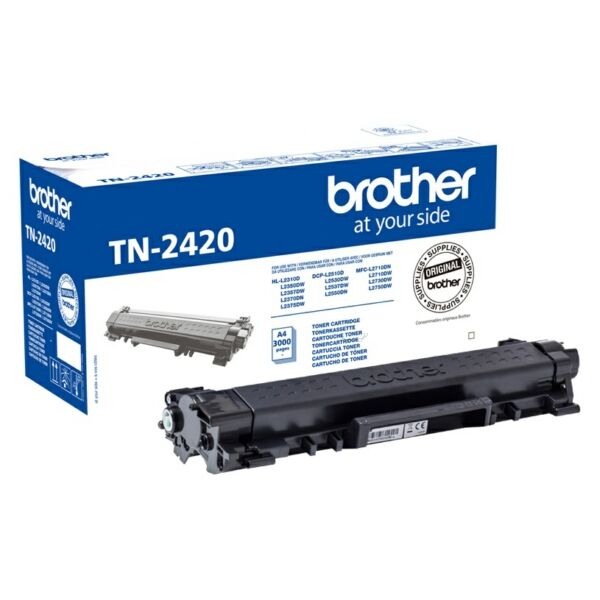 Brother Original Brother MFC-L 2710 DW Toner (TN-2420) schwarz, 3.000 Seiten, 2,42 Rp pro Seite - ersetzt Tonerkartusche TN2420 für Brother MFC-L 2710DW