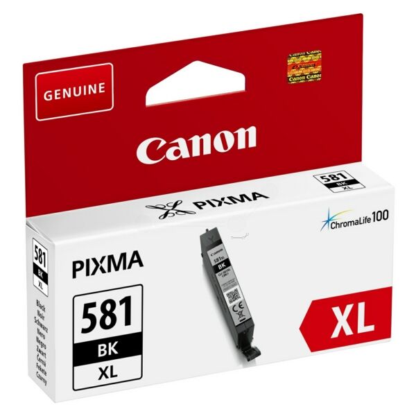 Canon Original Canon Pixma TR 7550 Tintenpatrone (CLI-581 BKXL / 2052 C 001) schwarz, 3.120 Seiten, 0,48 Rp pro Seite, Inhalt: 8 ml